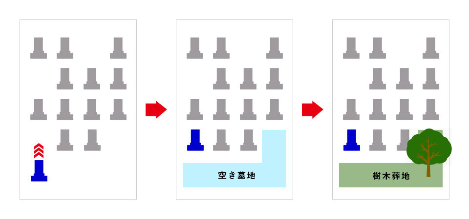 kankan01 樹木葬地を始める前の墓地の整地